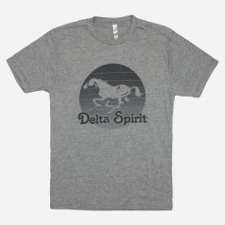 Delta Spirit New Merch Horse Heather Grey Tri-Blend