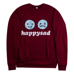 Meg & Dia Happy Sad Cardinal Triblend Sweatshirt New Merch