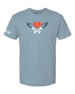 Savage Lovecast Broken Heart Stonewash Denim T-Shirt