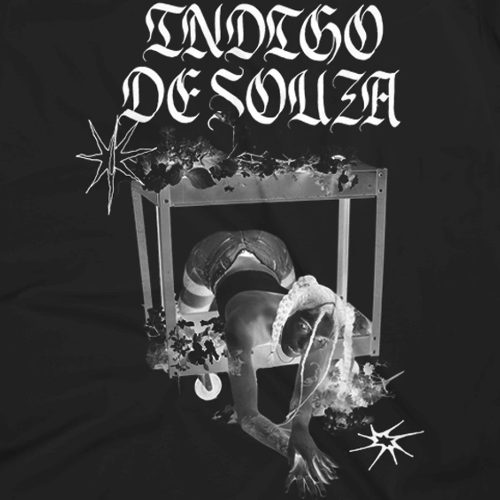 Indigo De Souza New Merch Negative Flower Cart T-Shirt 2 Indigo De Souza New Merch Negative Flower Cart T-Shirt
