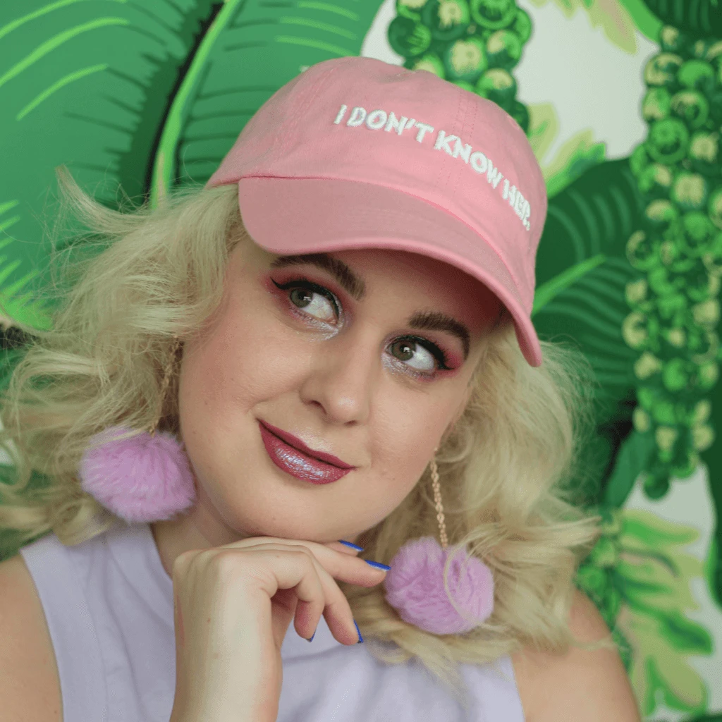 Who? Weekly I Don't Know Her Pink Dad Hat New Merch 1 Who? Weekly I Don't Know Her Pink Dad Hat New Merch