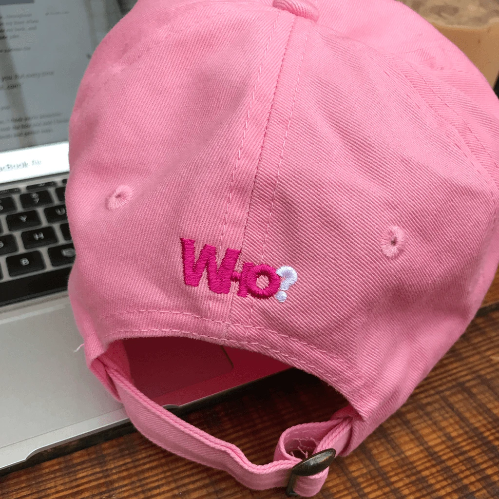 Who? Weekly I Don't Know Her Pink Dad Hat New Merch 2 Who? Weekly I Don't Know Her Pink Dad Hat New Merch