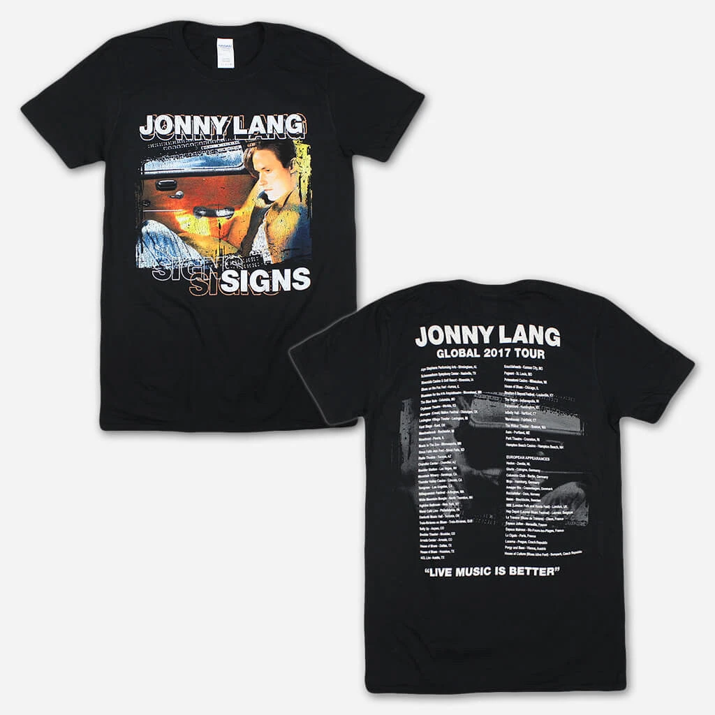Jonny Lang Signs 2017 Tour Black T-Shirt New Merch 1 Jonny Lang Signs 2017 Tour Black T-Shirt New Merch