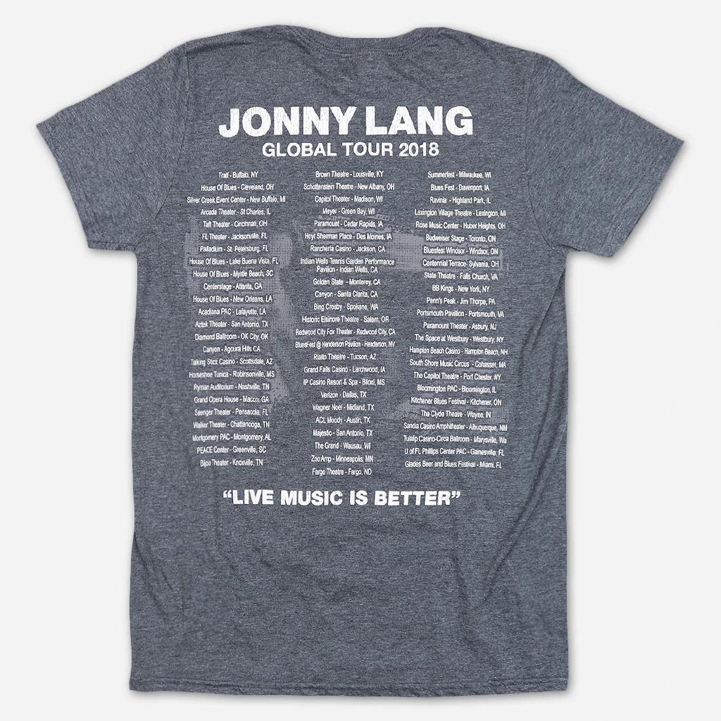 Jonny Lang New Merch Signs 2018 Tour Dark Heather Grey T-Shirt 3 Jonny Lang New Merch Signs 2018 Tour Dark Heather Grey T-Shirt
