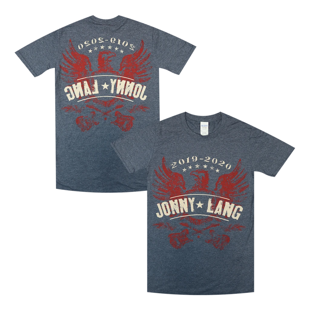 Jonny Lang Eagle 2019-2020 Heather Blue T-Shirt 1 Jonny Lang Eagle 2019-2020 Heather Blue T-Shirt