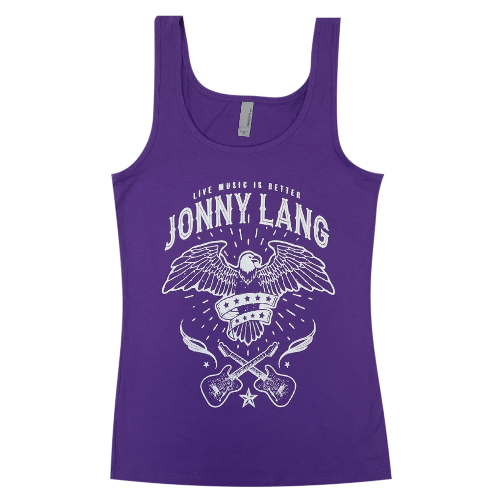 Jonny Lang Eagle Women's Purple Tank Top New Merch 1 Jonny Lang Eagle Women's Purple Tank Top New Merch