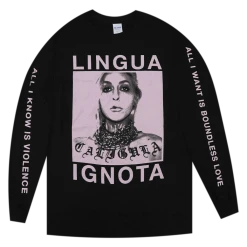 Lingua Ignota New Merch Caligula Black Long Sleeve T-Shirt