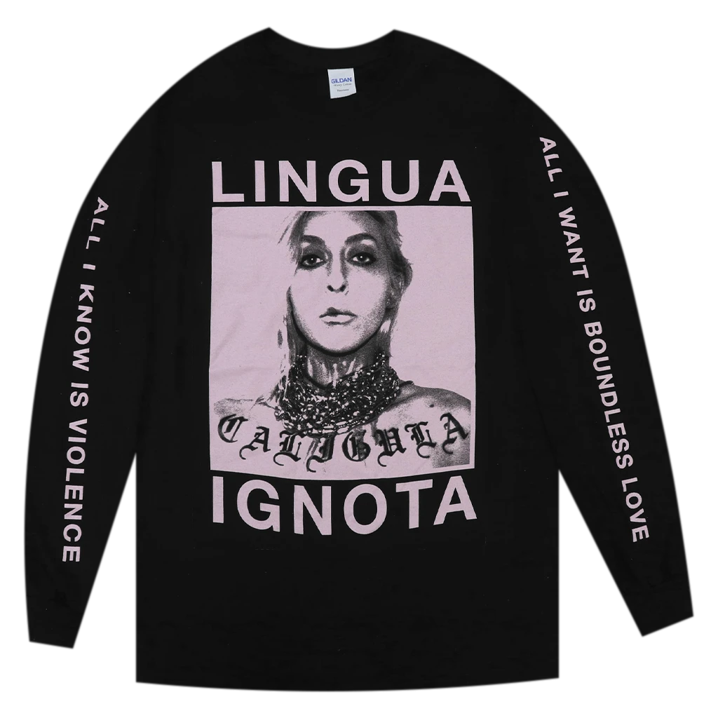Lingua Ignota New Merch Caligula Black Long Sleeve T-Shirt 1 Lingua Ignota New Merch Caligula Black Long Sleeve T-Shirt