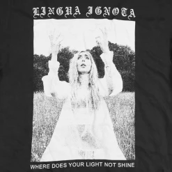 Lingua Ignota New Merch Light Not Shine Black T-Shirt