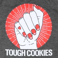 Low Cut Connie New Merch Tough Cookies Dark Grey Racerback Tank
