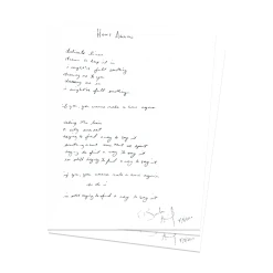 Brooke Annibale New Merch Home Again T-Shirt + Original Handwritten "Home Again" Lyrics Bundle