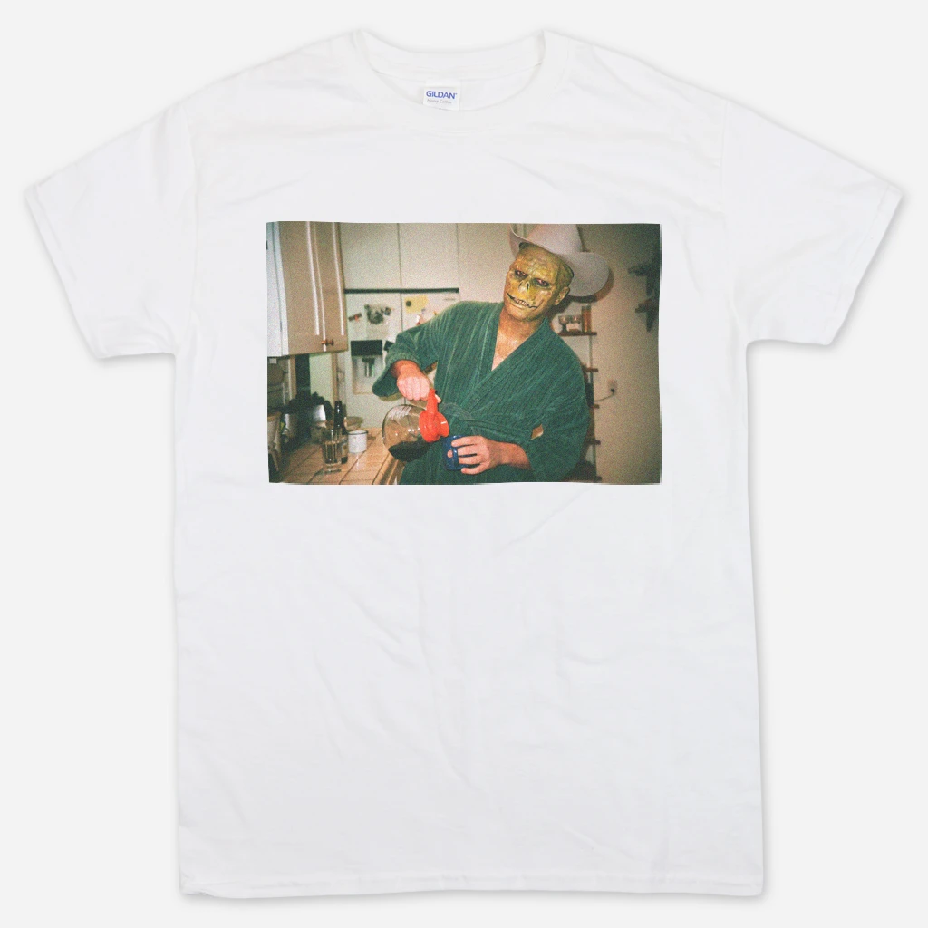 Mac DeMarco Lizard Man Coffee White T-Shirt New Merch 1 Mac DeMarco Lizard Man Coffee White T-Shirt New Merch