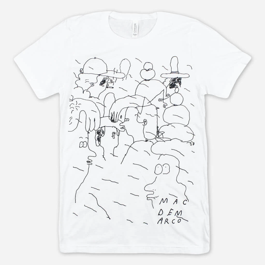 Mac DeMarco People Doodle White T-Shirt New Merch 1 Mac DeMarco People Doodle White T-Shirt New Merch