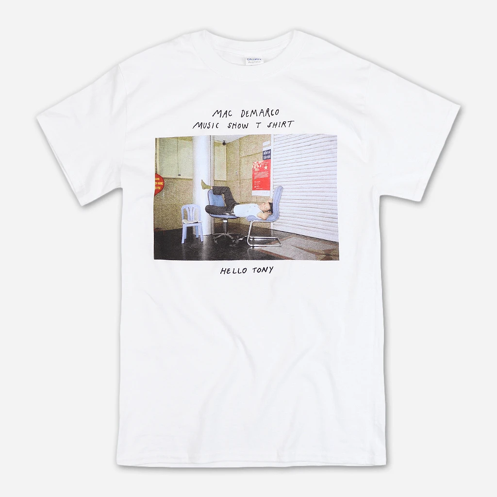 Mac DeMarco New Merch Tony White T-Shirt 1 Mac DeMarco New Merch Tony White T-Shirt