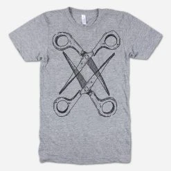 Autostraddle Basic Scissoring Grey Tri-Blend