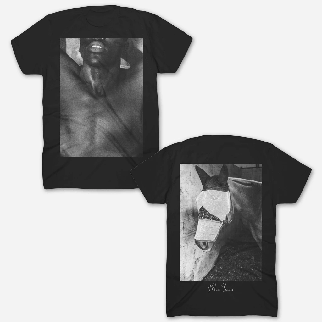 Moses Sumney New Merch Horseback Black T-Shirt 1 Moses Sumney New Merch Horseback Black T-Shirt