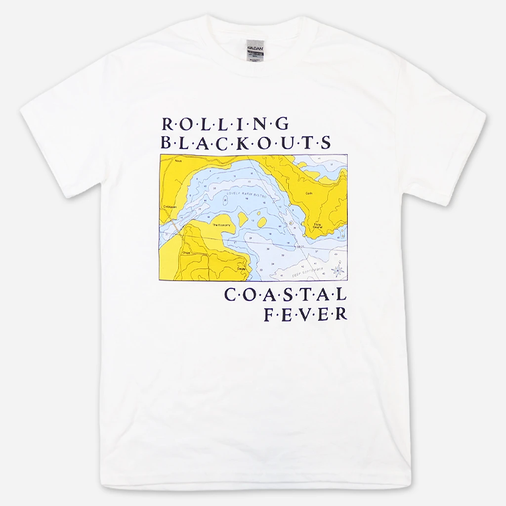Rolling Blackouts Coastal Fever Map White T-Shirt 1 Rolling Blackouts Coastal Fever Map White T-Shirt