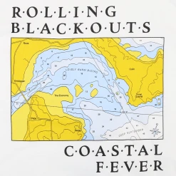 Rolling Blackouts Coastal Fever Map White T-Shirt