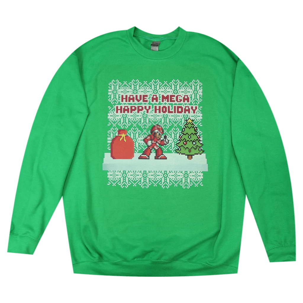 Mega Ran Mega Holiday Green Sweater 1 Mega Ran Mega Holiday Green Sweater
