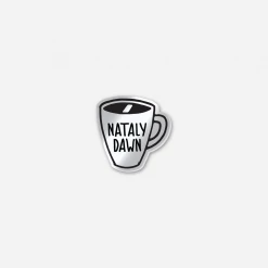Nataly Dawn Coffee Baby Silver Enamel Pin