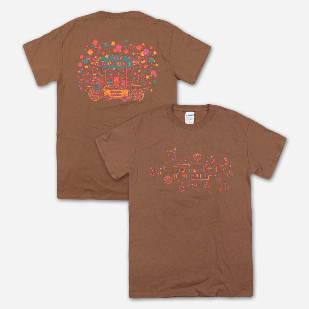 Northwest String Summit Bubble Machine Brown T-Shirt 1 Northwest String Summit Bubble Machine Brown T-Shirt