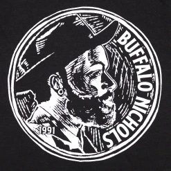 Buffalo Nichols New Merch Nickel Head Heather Black T-Shirt