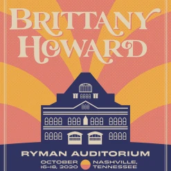 NIVA New Merch Brittany Howard Live At Ryman Auditorium - Hand Screen-Printed Poster