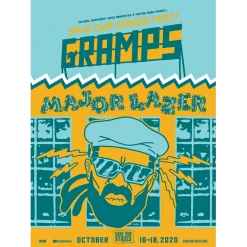 NIVA Major Lazer Live At Gramps - Hand Screen-Printed Poster