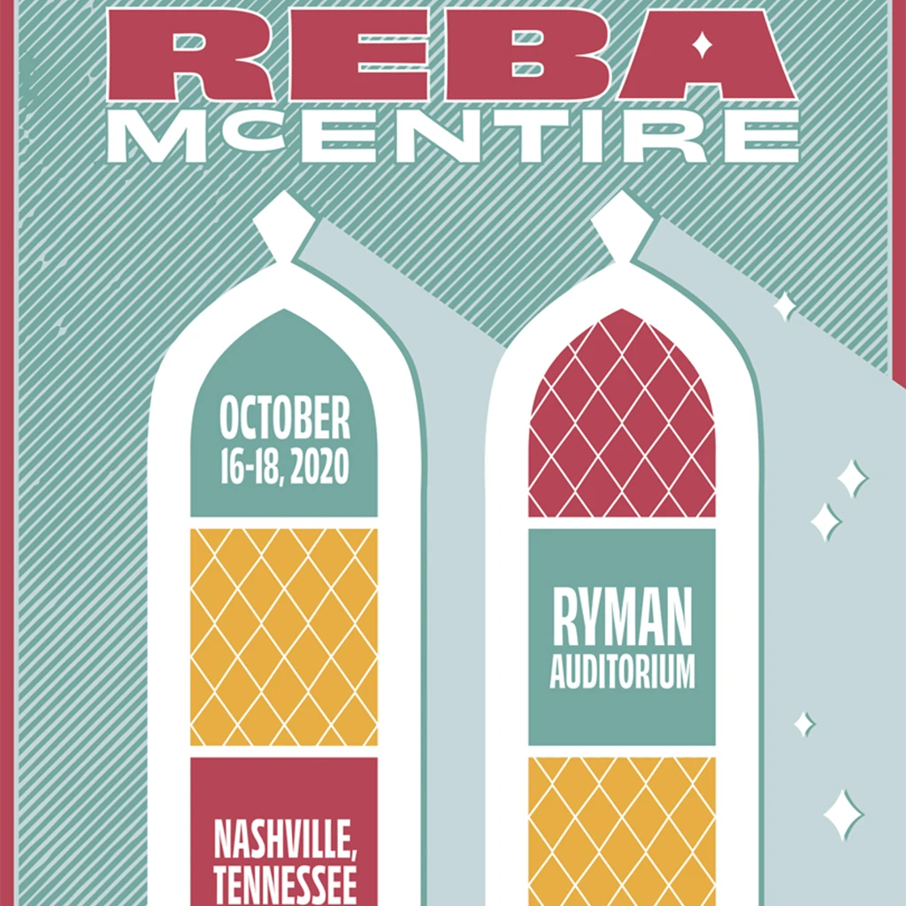 NIVA Reba McEntire Live At Ryman Auditorium - Hand Screen-Printed Poster 2 NIVA Reba McEntire Live At Ryman Auditorium - Hand Screen-Printed Poster