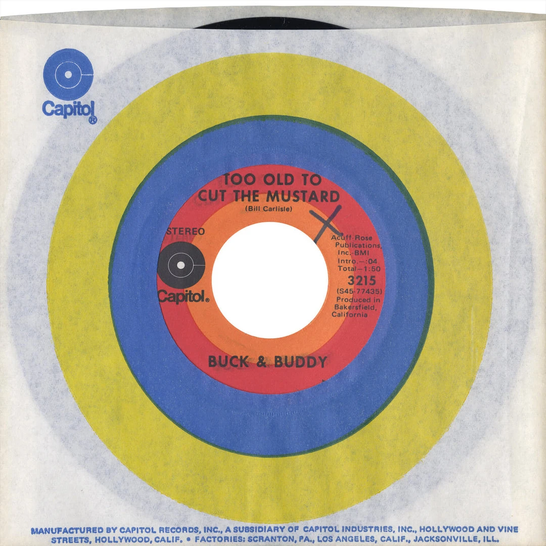 Buck Owens & Buddy Alan New Merch Too Old To Cut The Mustard? (Vintage Vinyl 45) 1 Buck Owens & Buddy Alan New Merch Too Old To Cut The Mustard? (Vintage Vinyl 45)