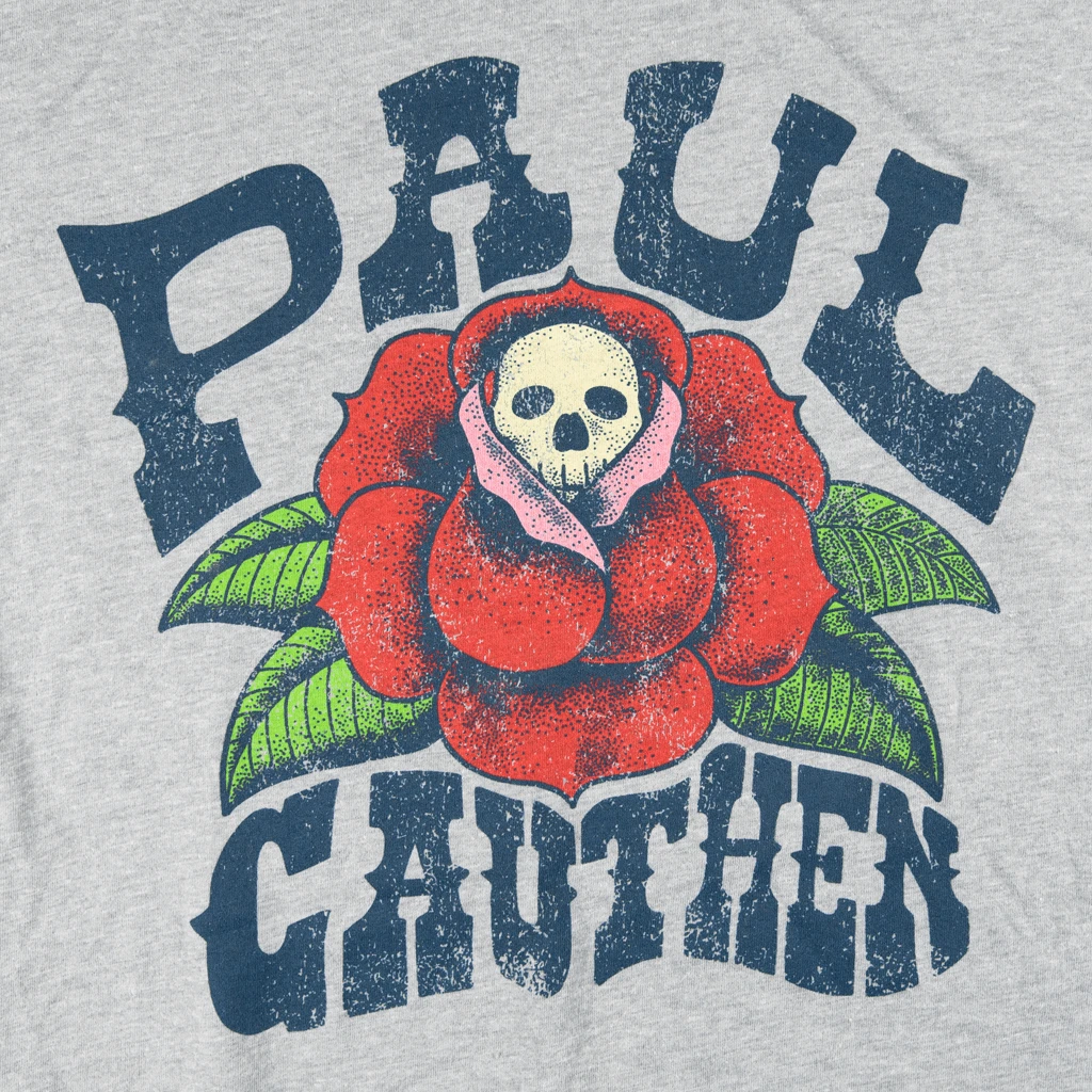 Paul Cauthen Skull & Rose T-Shirt 2 Paul Cauthen Skull & Rose T-Shirt