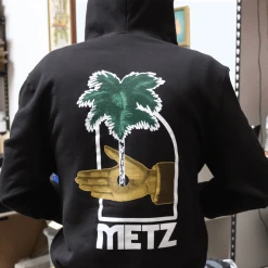 Metz Palm Black Zip Hoodie