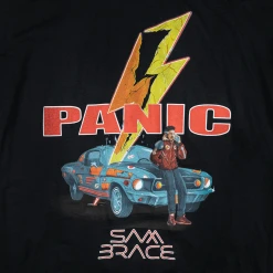 Sam Brace Panic Black T-Shirt New Merch