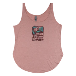 Northwest String Summit New Merch Peacock Pickin' Party Women's Pink Tank