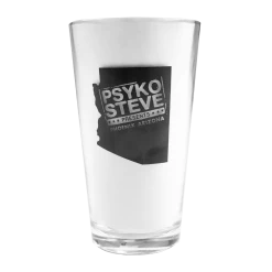 The Rebel Lounge Psyko Steve Pint Glass