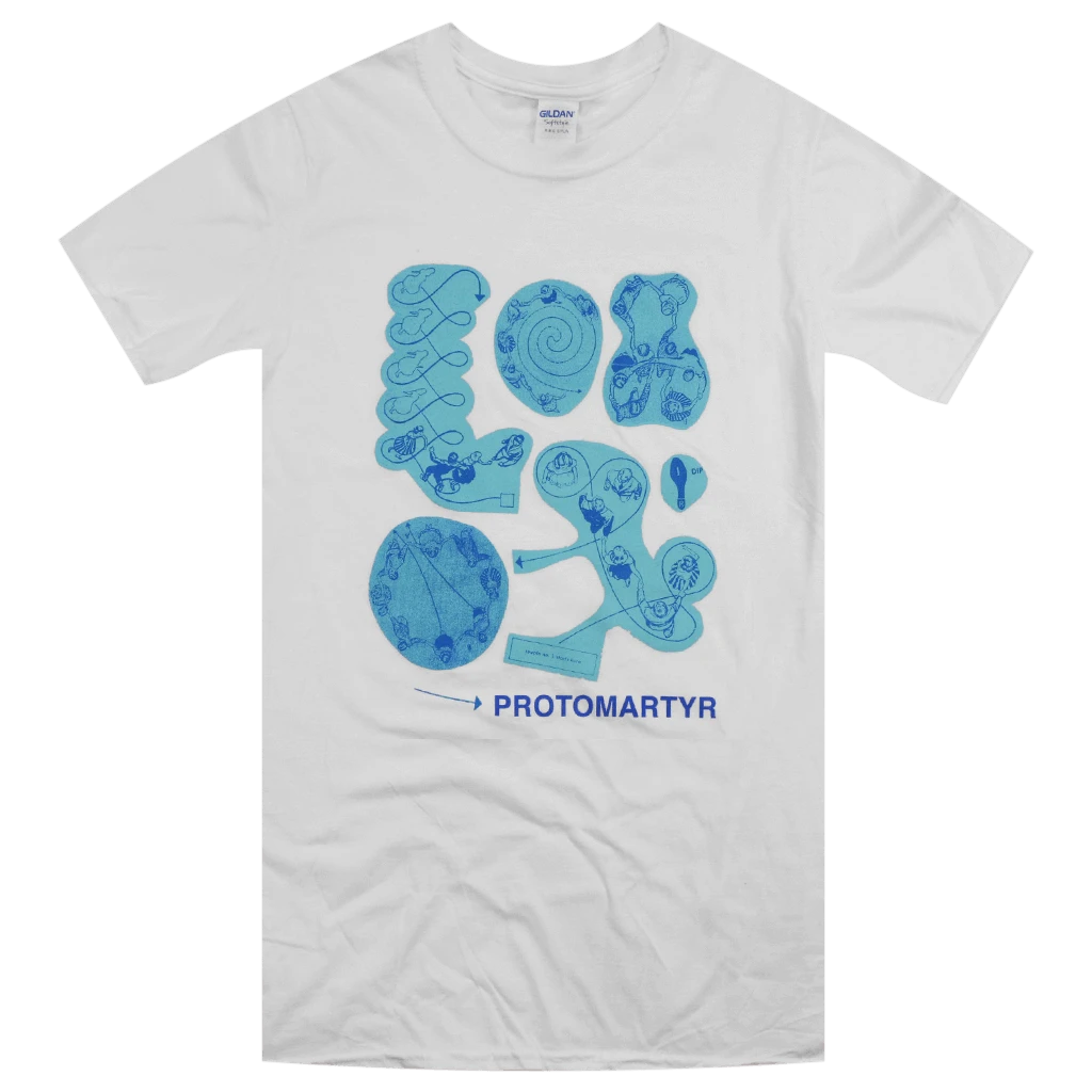 Protomartyr Diagram White T-Shirt New Merch 1 Protomartyr Diagram White T-Shirt New Merch