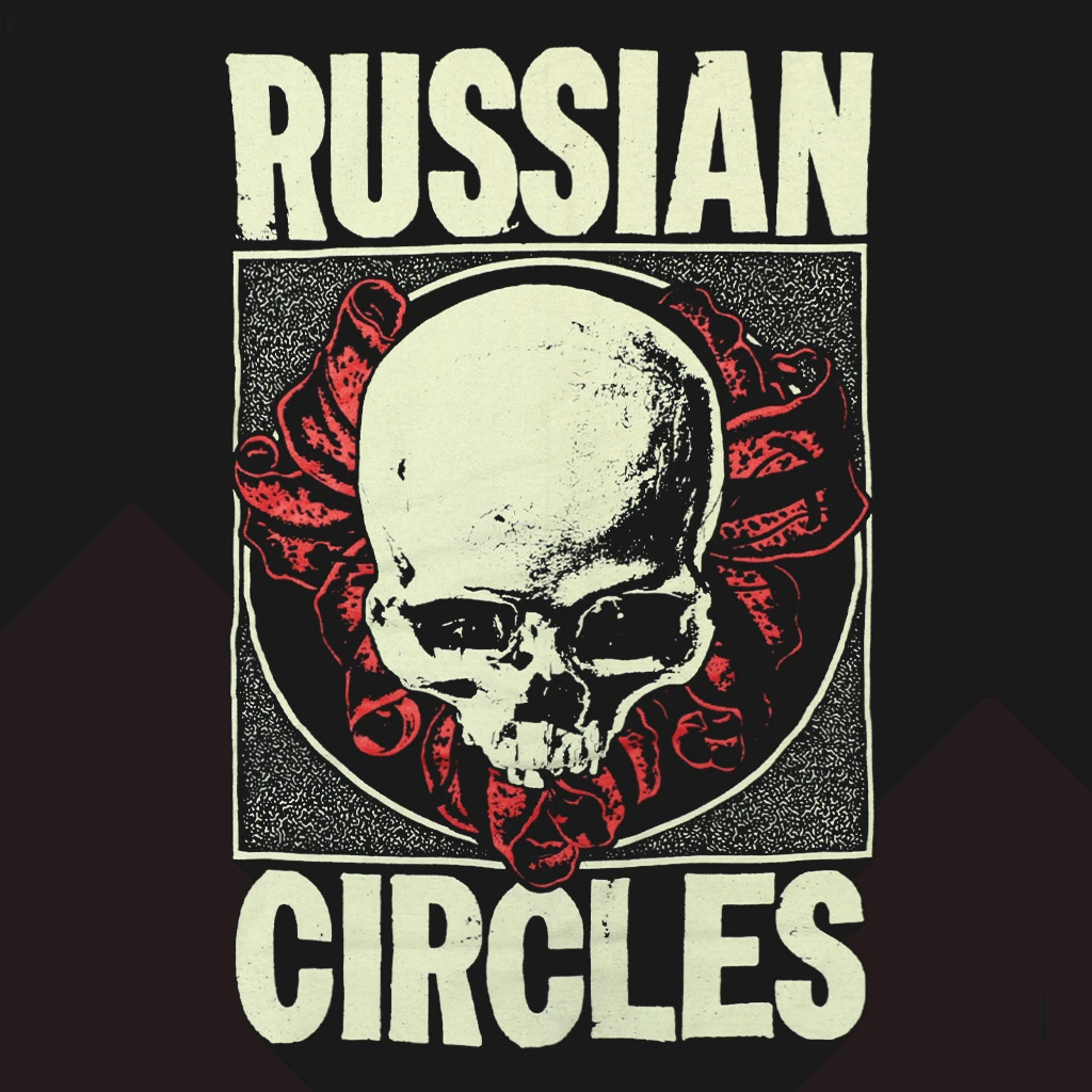 Russian Circles (Band) Skullflower Black Zip Hoodie New Merch 2 Russian Circles (Band) Skullflower Black Zip Hoodie New Merch