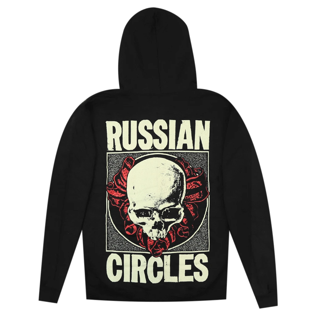 Russian Circles (Band) Skullflower Black Zip Hoodie New Merch 5 Russian Circles (Band) Skullflower Black Zip Hoodie New Merch