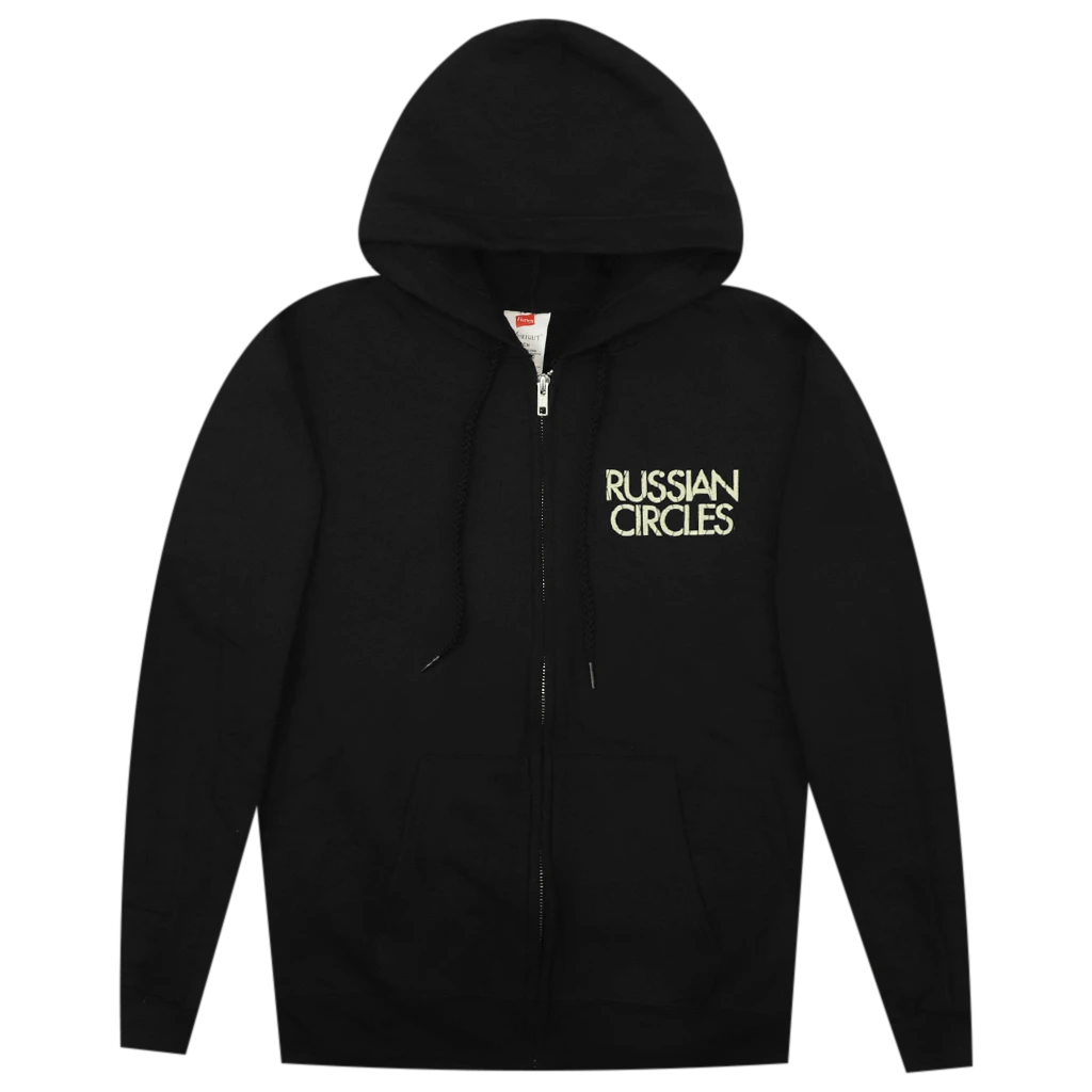 Russian Circles (Band) Skullflower Black Zip Hoodie New Merch 4 Russian Circles (Band) Skullflower Black Zip Hoodie New Merch