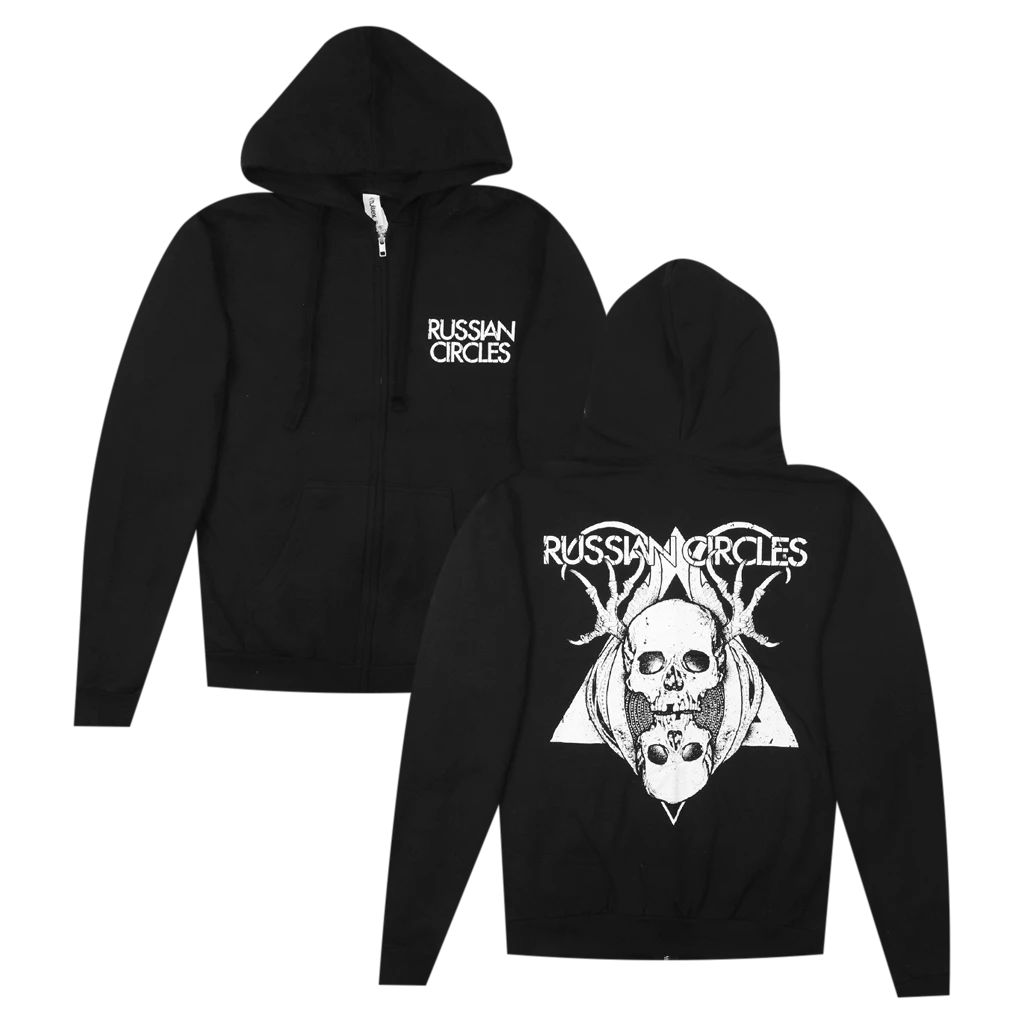 Russian Circles (Band) New Merch Skulls Black Zip Hood 1 Russian Circles (Band) New Merch Skulls Black Zip Hood