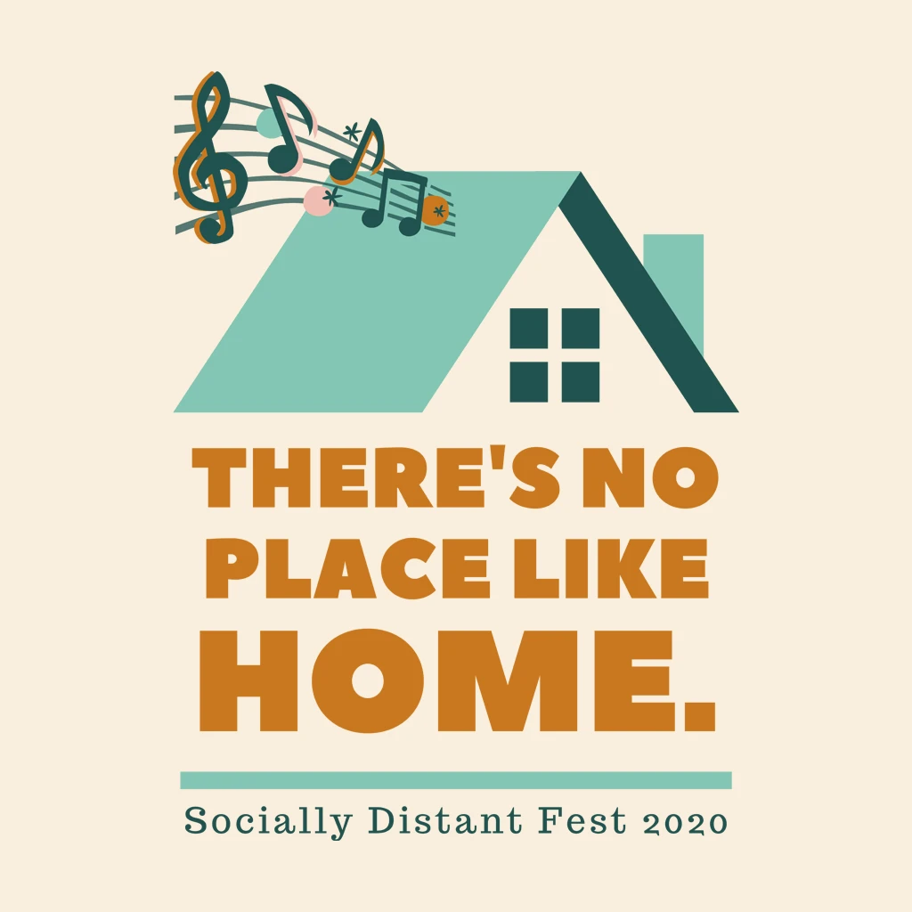 Socially Distant Fest There's No Place Like Home Ivory T-Shirt 2 Socially Distant Fest There's No Place Like Home Ivory T-Shirt