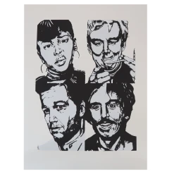 Saba Lou Band Hand Screen-Printed Poster New Merch