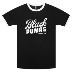 Black Pumas Austin Black Ringer T-Shirt New Merch