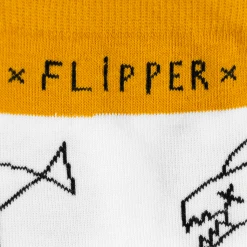 Flipper Fish - Yellow & White Socks 6 Flipper Fish - Yellow & White Socks