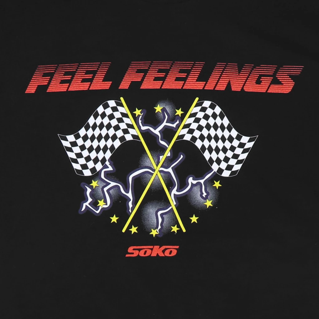 SOKO Feelings Checker Flag Black T-Shirt 2 SOKO Feelings Checker Flag Black T-Shirt