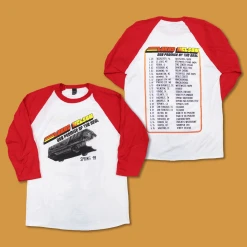 Lukas Nelson & Promise Of The Real 2019 Tour Bus Ship Red Raglan T-Shirt New Merch