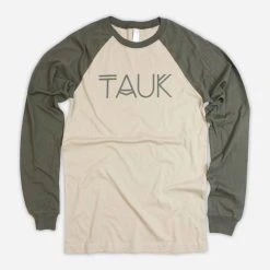 TAUK Logo Tan/Army Baseball Long Sleeve T-Shirt New Merch