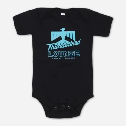 Thunderbird Lounge TL Logo Black One-Piece With Snaps