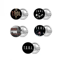 T.S.O.L. Buttons (5-Pack) New Merch