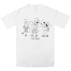 Tera Melos Itchy, Scratchy, And Poochie White T-Shirt New Merch